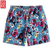 Мужские сексуальные новые плавки с мультяшным рисунком, спортивные шорты для бега, пляжные шорты размера плюс, с принтом в сеточку