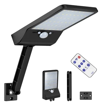 

remote control solar street light 48 LED Solar Powered Wall Light PIR Motion Sensor Outdoor IP65 Waterproof garden road spot new