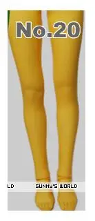 20 M0110 детские игрушки ручной работы, 1/3 1/4, носки для кукол, BJD/SD кукольный реквизит, аксессуары, цветные колготки, 1 пара - Цвет: 20