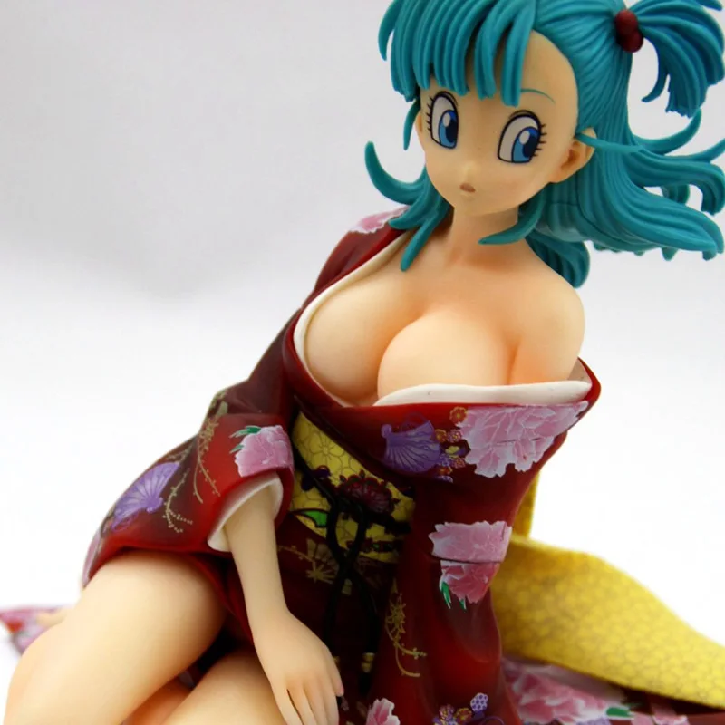 1/6 масштаб Dragon Ball Z блеск гламуры Bulma красное кимоно на коленях ver Смола GK Модель Коллекция аниме фигурки