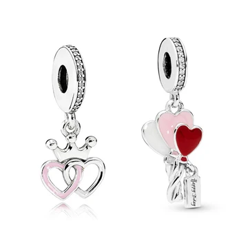 

Baofu 925 Sterling Silver Pendant Love Hot Air Balloon Crown Holiday Charm Suitable For Original Necklace Bracelet DIY Jewelry