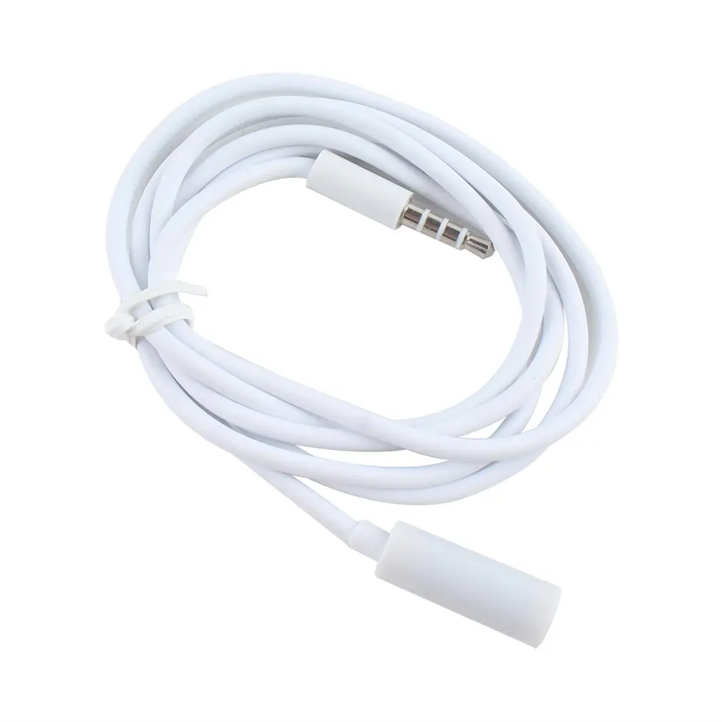 1M 3 5mm Earphone Extension Cable Female to Male F M Headphone Headset Stereo Audio Extension Cable Cord White drop ship
