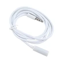 1M 3 5mm Earphone Extension Cable Female to Male F M Headphone Headset Stereo Audio Extension Cable Cord White drop ship