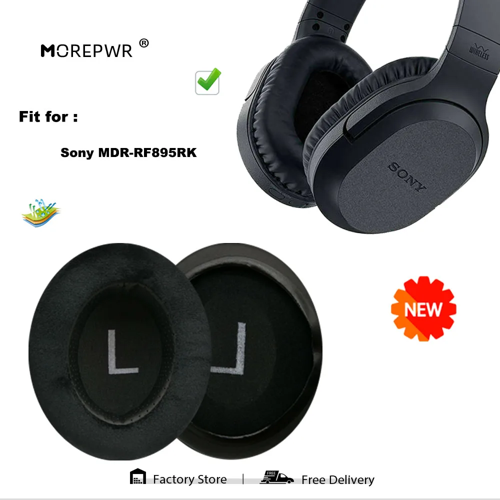 

Morepwr New Upgrade Replacement Ear Pads for Sony MDR-RF895RK Headset Parts Leather Cushion Earmuff