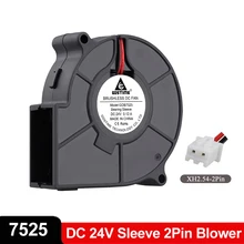 Gdstime – ventilateur de refroidissement 7525 DC 24V, 2 broches, 75x75x25mm, 75mm, 3200RPM, 1 pièce 