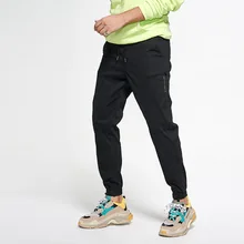 Drawstring Drawstring Leg Opening Men's Sports Pants Solid Color Clothing