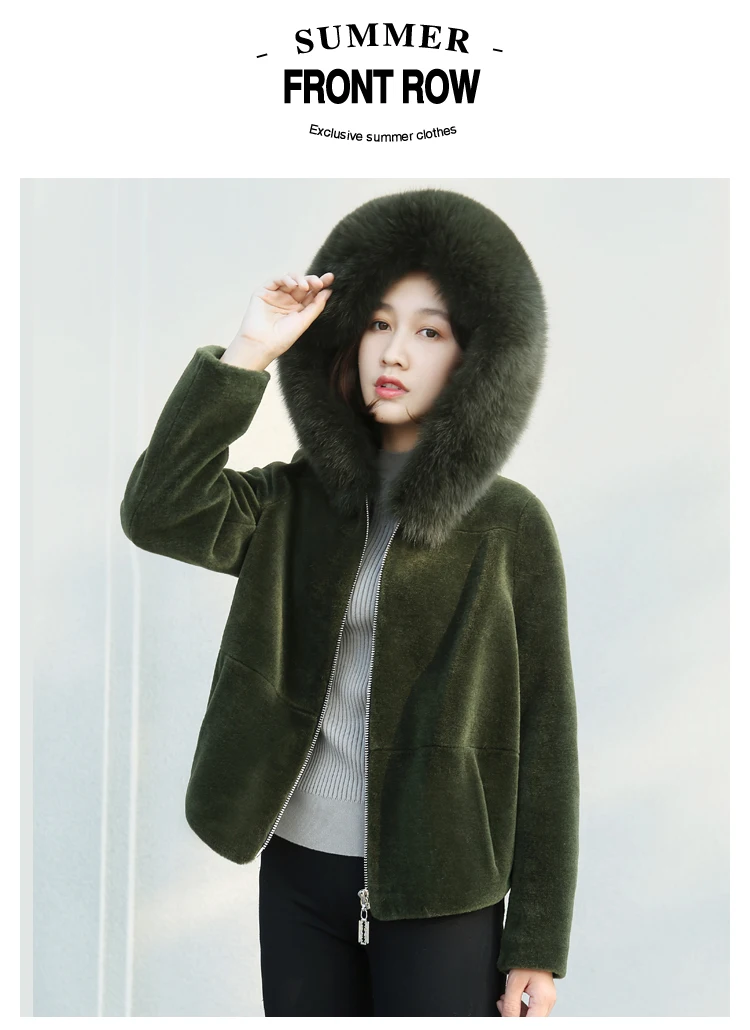 2020 Женская одежда зимняя верхняя пальто новая шуба из овечьей шерсти женское