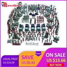 Rowsfire 301 шт./лот 5 см пластиковая солдатская модель Второй мировой войны солдатская Военная игрушка набор для детей