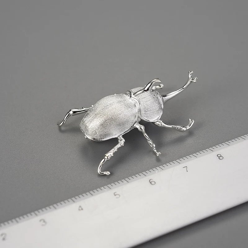 Trypoxylus Dichotomus Brooches Pin Women Jewelry Gift 18K Gold 925 Sterling Silver cat brooch enamel brooch pearl beaded brooch metal brooch