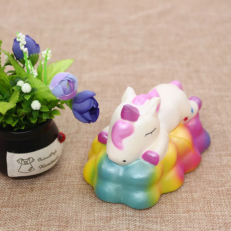 

Colorful Kawaii Unicorn Squishy Slow Rising Bread Scent Soft Squeeze Toy Stress Relief Antistress Simulation Fun for Kid Gift