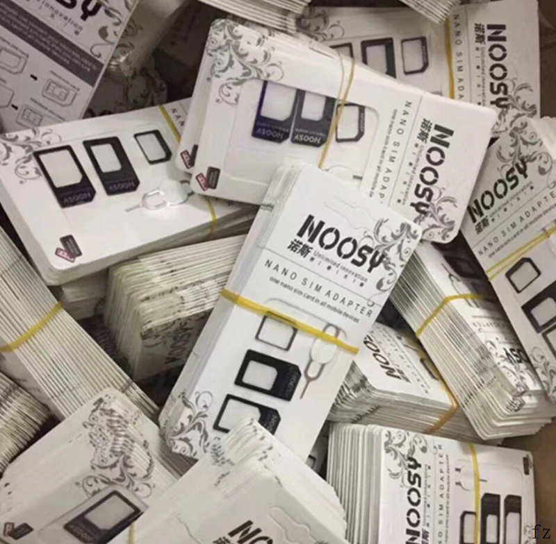 500 комплектов, набор адаптеров для sim-карты, 4 в 1, адаптер для Micro SIM с разъемом для Iphone и samsung