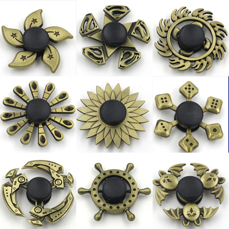 Gyro Toy Dice Fidget Spinner Finger Metal Rudder Tri Smooth for Kid Bauhinia Exterior