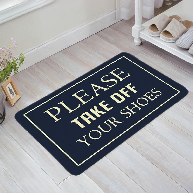 Please Remove Your Shoes Doormat  Welcome Home Entrance Floor Rug Mat Carpet RS 