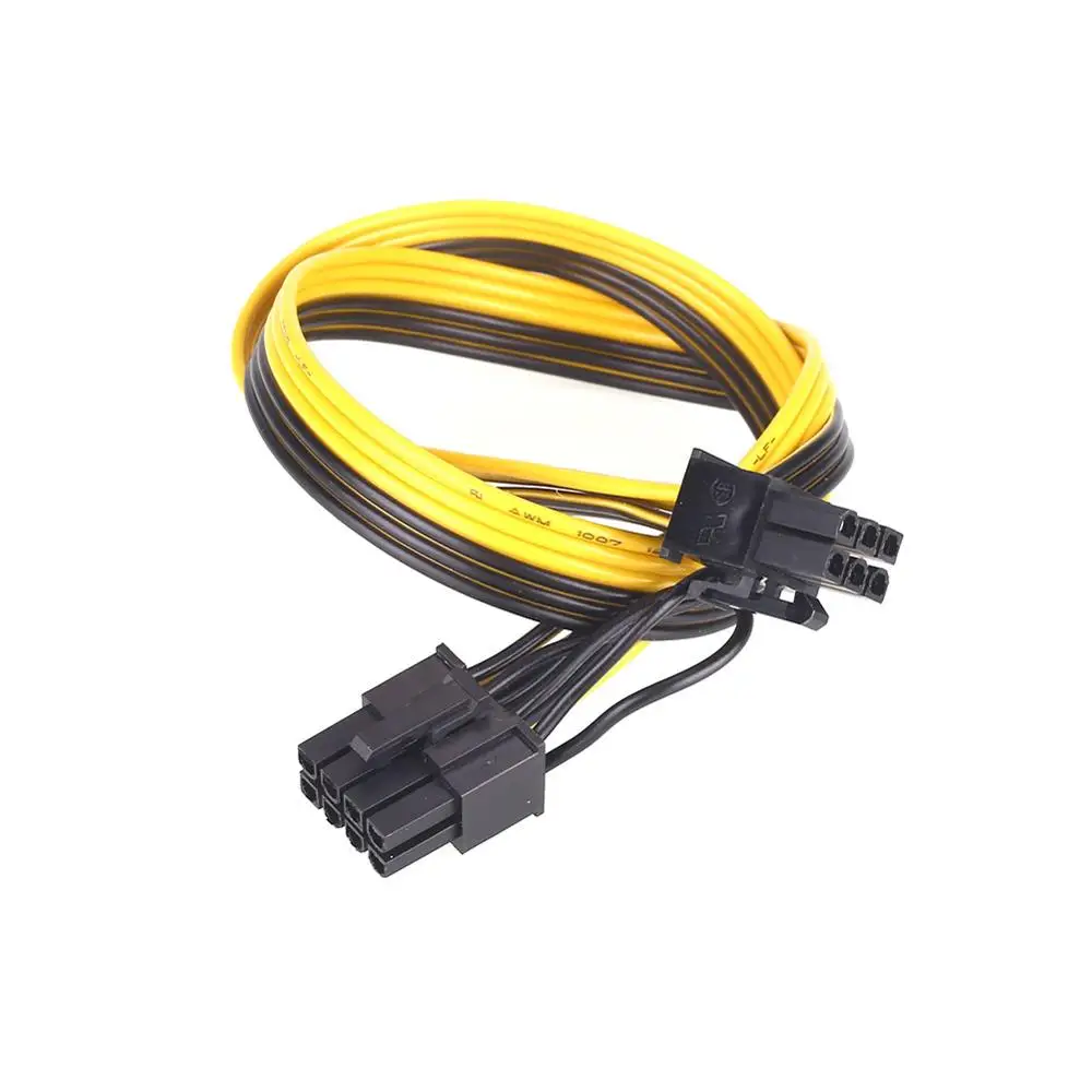 Power Cord PSU Mining Machine Graphics Card PCI-E Male-To-Male 6Pin To 6+2 Pin Desktop Computer BTC LTC Ethereum Extension Cord