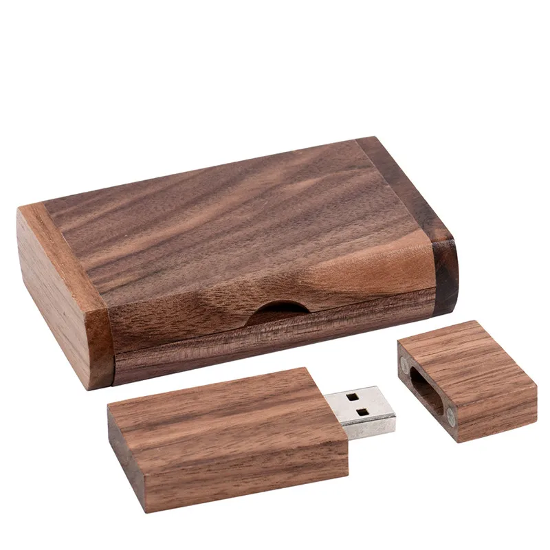 JASTER(5 шт. бесплатный логотип) USB 2,0 Орех Деревянный usb+ коробка ручка-накопитель 8 ГБ 16 ГБ 32 ГБ 64 ГБ флеш-накопитель карта памяти - Цвет: B