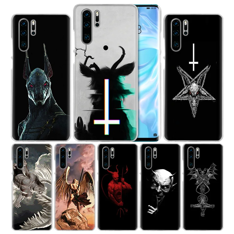 

Hard PC Case Cover For Huawei P30 P20 P10 Mate 30 20 10 Nova 5 5i Pro Lite P Smart Z Plus 2019 Lucifer Satan Angel Devil Shell