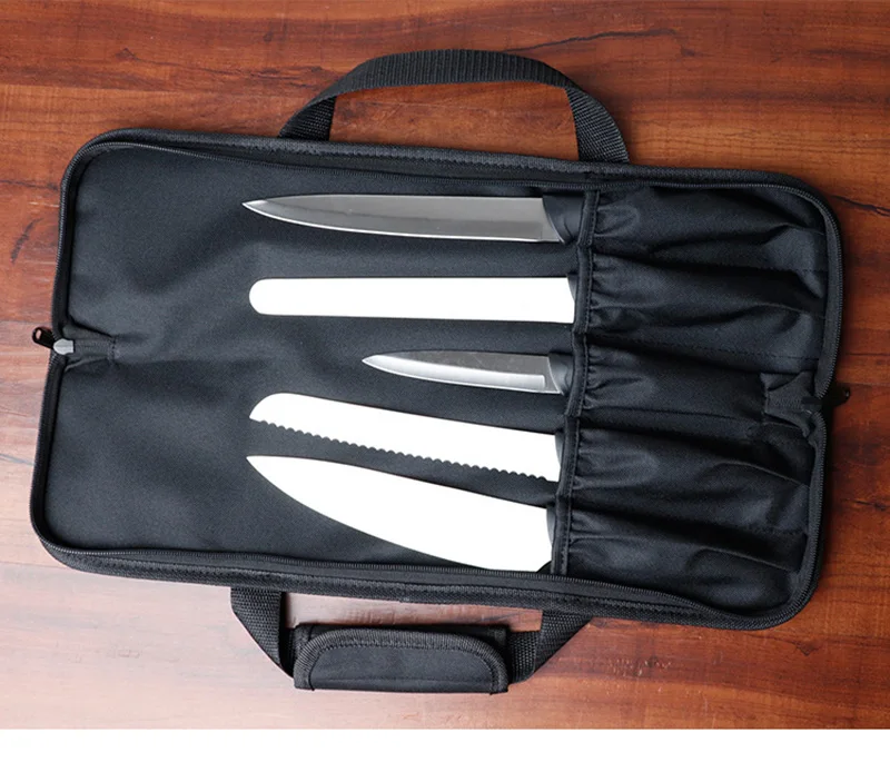 Professional Portable Travel Camping Chef Knife Bag Folding Roll Pocket Oxford Kitchen Knives Storage Carry Case Bag Organizer hanging knife rack