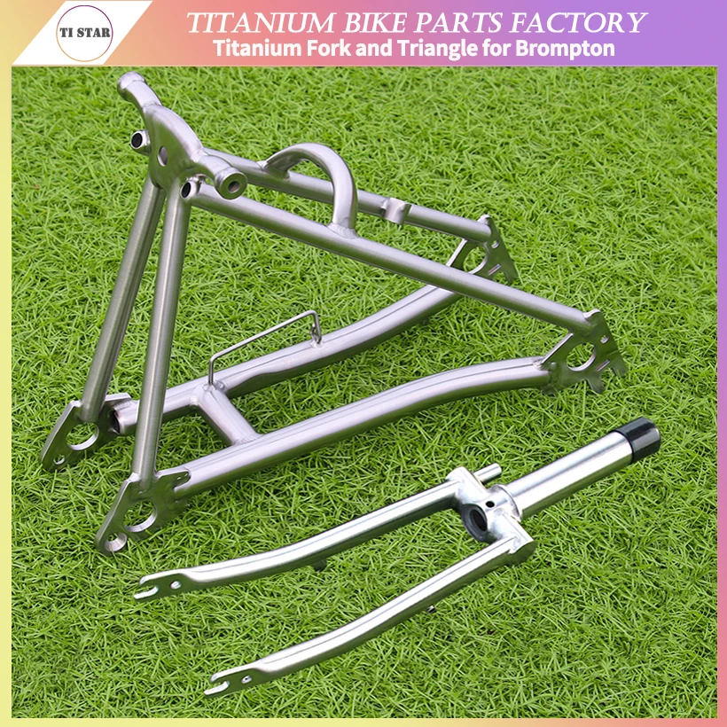 Horquilla triangular titanio para bicicleta Brompton CHPT3, superligera, plegable, Gr9, Marco Ti, accesorios, laca/Edición negra|Horquilla de bicicleta| - AliExpress