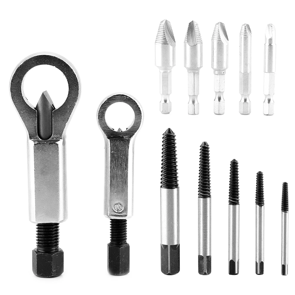 ￡12.37 12pcs Nut Splitter Set Rusted Damaged Bolt Screw Extractor Remover
