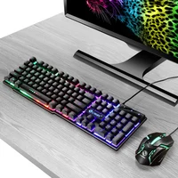 USB Wired Gaming Keyboard Mouse Set PC Rainbow Colorful LED Backlit  Gamer Gaming Mouse and Keyboard Combos Kit Home Office - Image 5