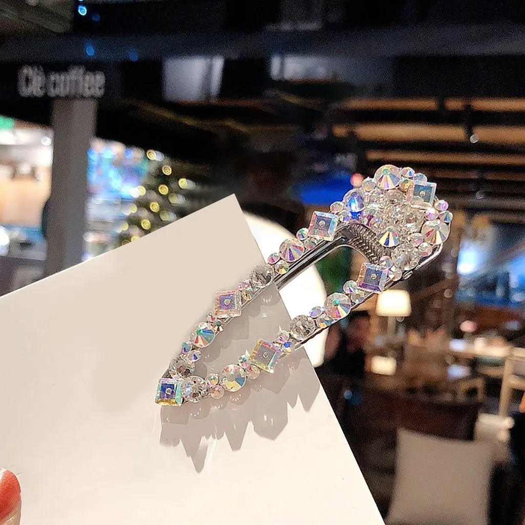 

Korea Shiny Women Bridal Vintage Crystal Hairpins Reinstone Imitiation Pearl Hair Clips Water Drop Barrettes Hair Accessories