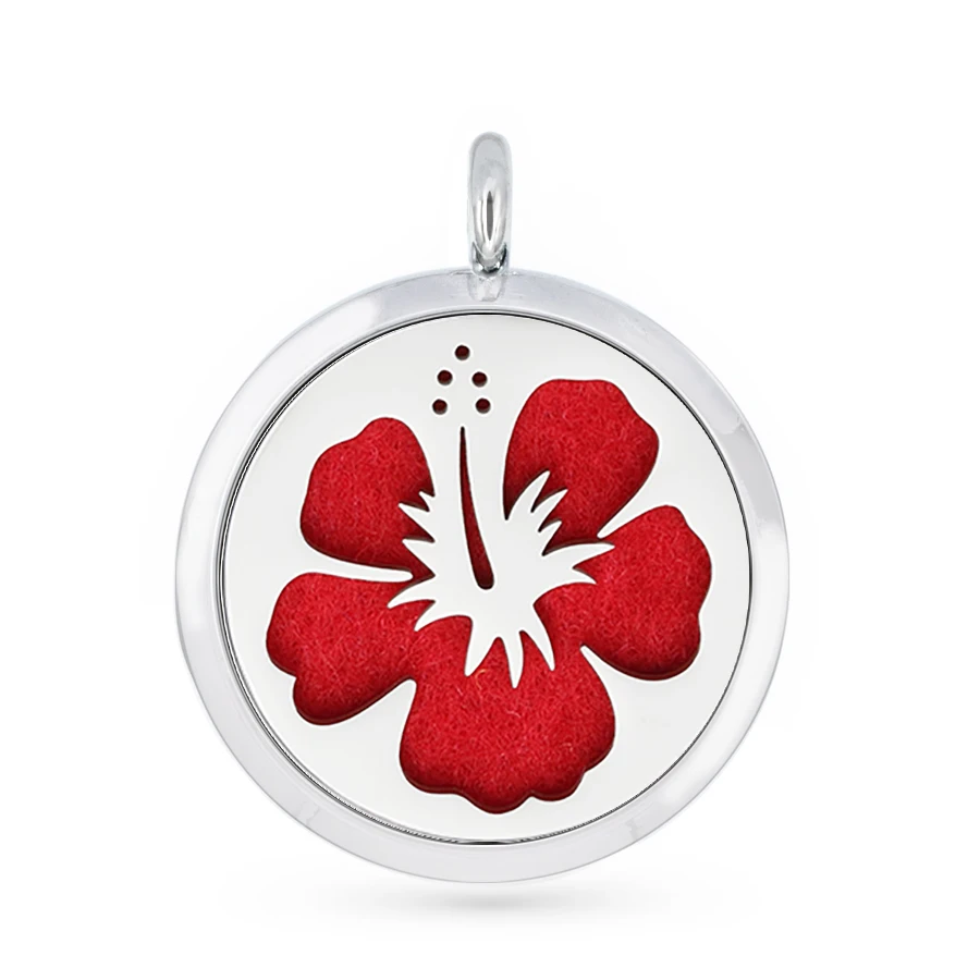 Flower Life 30mm Magnetic Perfume Locket Aromatherapy Locket Essential Oil Diffuser Locket Pendant fit Necklace 5pads 4