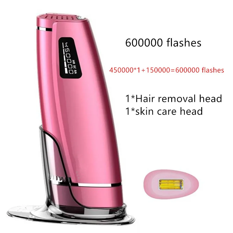 65 K-105 K Вспышка 3 в 1 IPL постоянная Лазерная Машинка для удаления волос с ЖК-дисплеем триммер для лица Электрический Depilador лазер 15 - Цвет: Pink   600000 flash