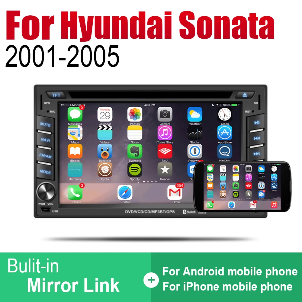Автомагнитола ZaiXi 2DIN Android стерео DVD GPS навигация для Hyundai EF Sonata 2001 ~ 2005 Bt Wi