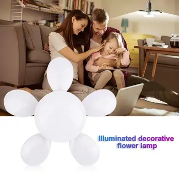

LED Garage Light E26 E27 Folding 5+1 Leaf Light Lighting Decorative Petal Light Indoor Lighting New Deformation Five-leaf