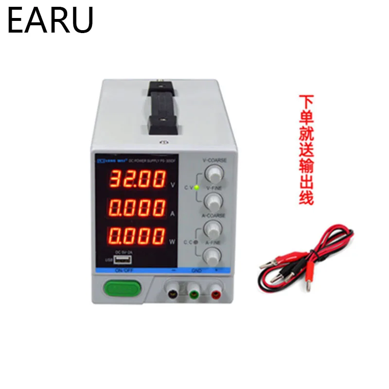 

New PS-3010DF 4 Digit Display 30V 10A Laboratory DC Power Supply Adjustable USB Charging Repair Switching Regulated Power Supply
