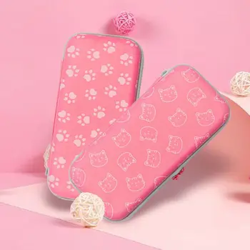

Cute Cat Claw Pattern Storage Bag Portable Hard Shell Carrying Case for Switch Game Console Gaming Accessories