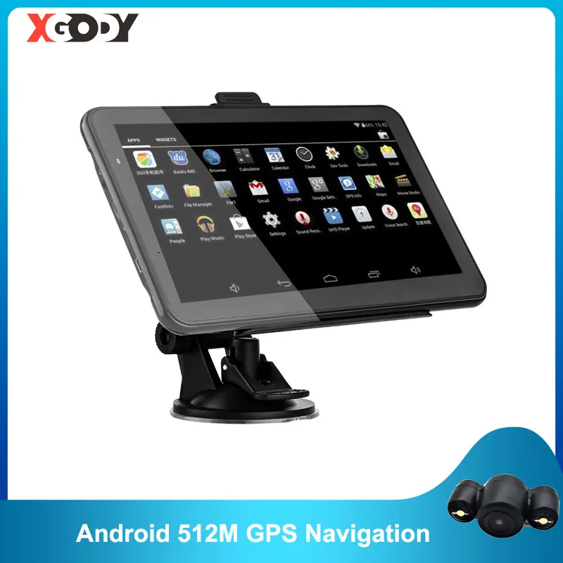xgody android 7 inch car gps navigation 2 in 1 tablet pc 16gb wifi auto navigator 2020 europe map 2019 russia navitel eu stock