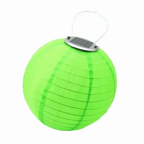 LED Solar Light Lantern Ball Solar Fairy Lights Waterproof Nylon Globe Wedding Garden Decoration With Battery 12inch