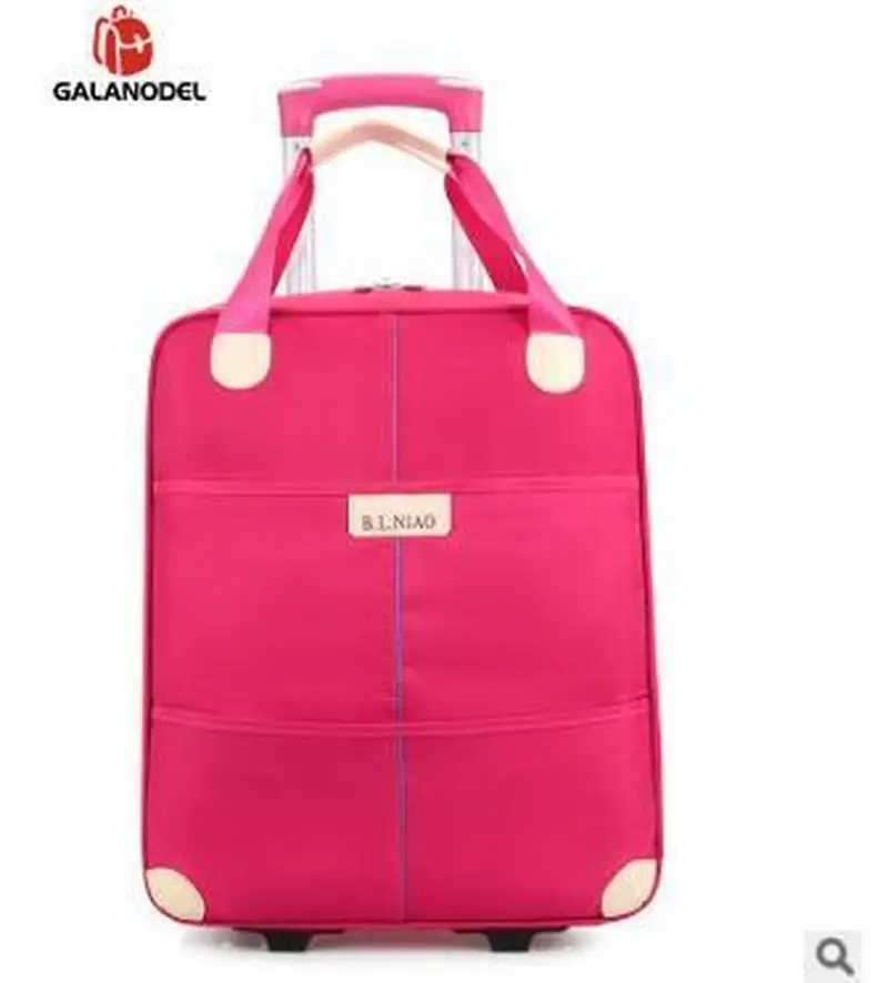 

2019 Travel Trolley Bag with Wheels Women Men Unisex Luggage Bag on Wheel Suitcase School Bag Carry on Rolling Luggage Bag