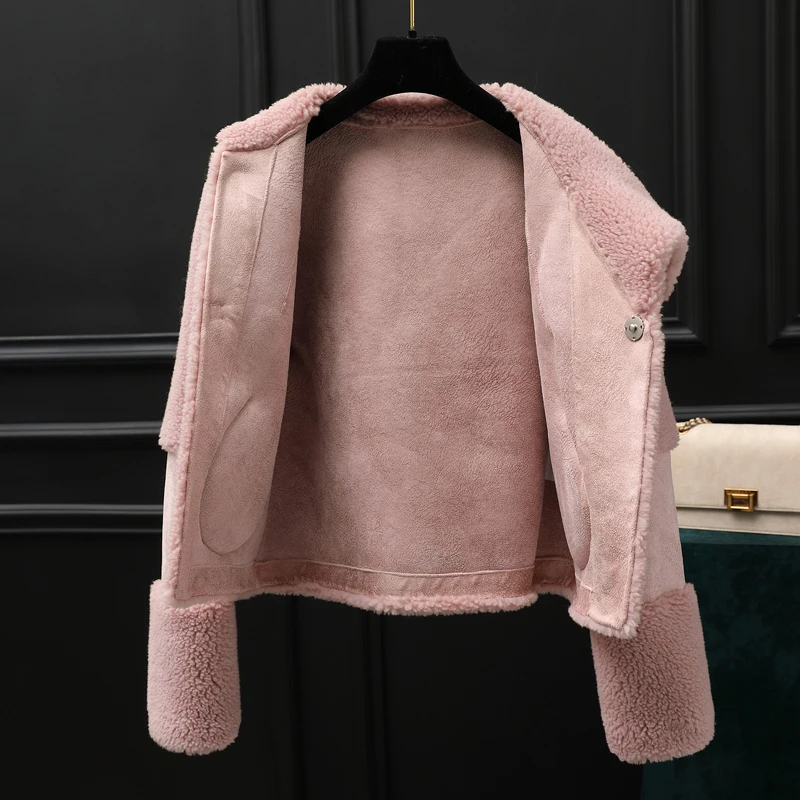 Najtaniej AYUNSUE płaszcz zimowy kobiety płaszcz z prawdziwego futra kobiet futro z owczej skóry kurtka kobiety ubrania 2019 koreańskie kurtki Manteau Femme MY4581