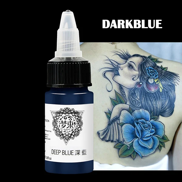 dark blue 22 цвета Полупостоянный макияж бровей чернила губы глаз линия татуировки цвет пигмент для микроблейдинга бровей татуировки цветные чернила - Цвет: dark blue