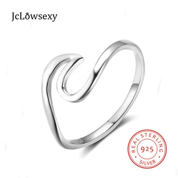 

Real 925 Sterling Silver Wave Ring For Women Men Fashion Jewelry Wedding Engagement Promise Rings Girlfriend & Boyfriend Gifts