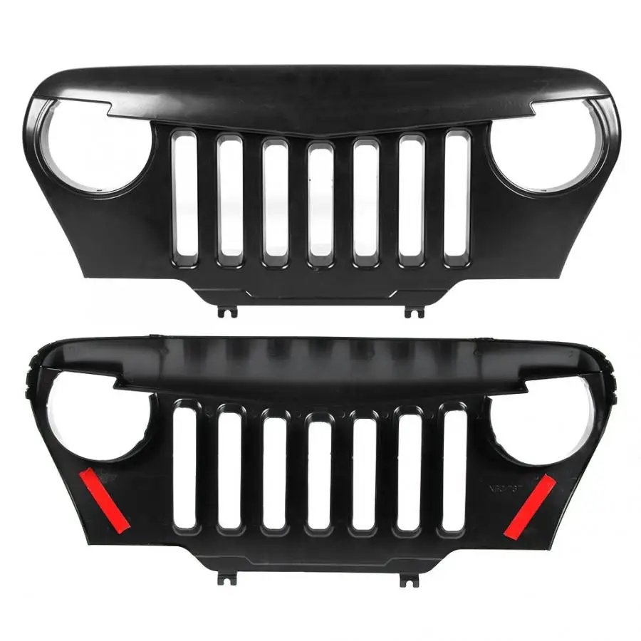 Передняя решетка решетки Замена части подходит для Jeep TJ Wrangler 1997 1998 1999-2006 аксессуары automovil автомобилей
