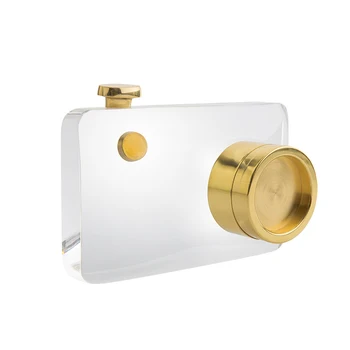 

Clear K9 Crystal Glass Camera Model for Photography Decorative Figurine Room Ornaments Home Decor Craft Christmas Birthday Gift