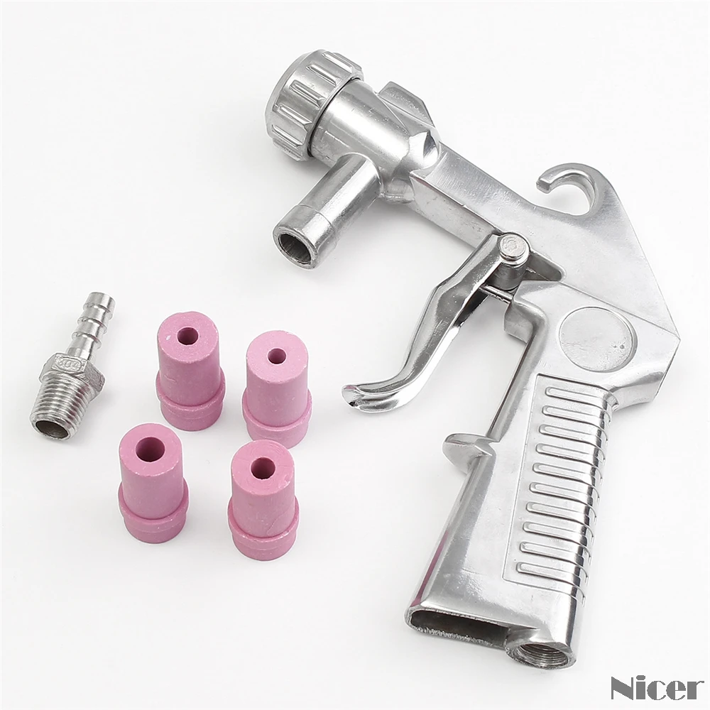 Пескоструйный воздушный сифон подача струйная насадка Керамические наконечники абразивная пескоструйная обработка с 4 керамическими насадками абразивная