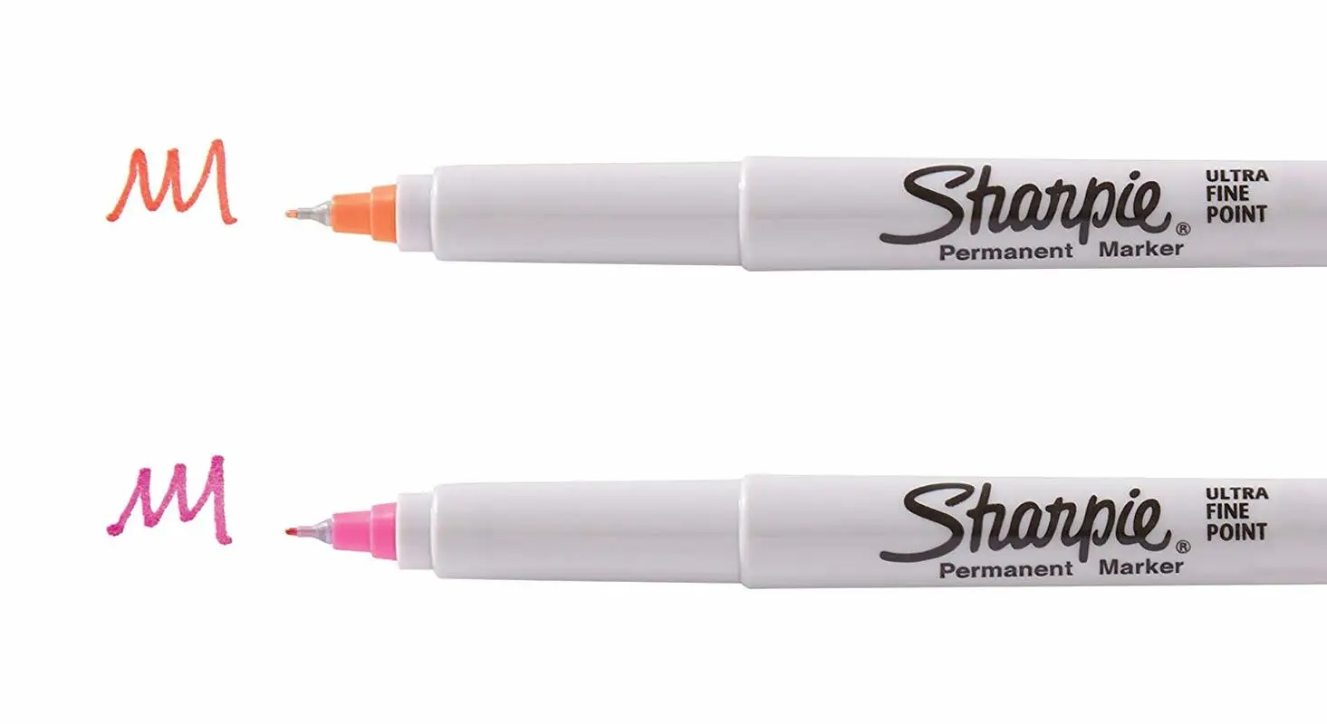 Перманентный маркер Sharpie 37175 ультратонкий точечный масляный водонепроницаемый