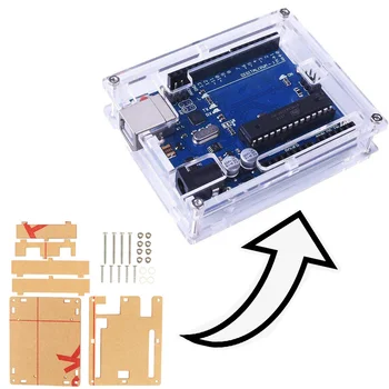 

One set Transparent Box Case Shell for Arduino UNO R3