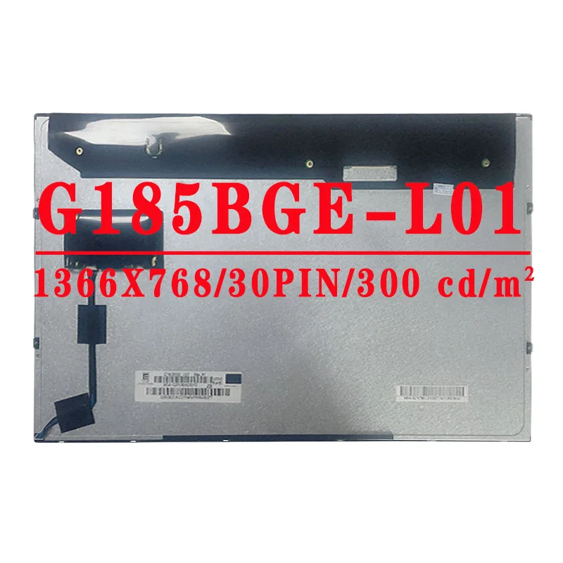 ЖК-экран G185BGE L01 18 5 дюйма 1366*768 TN 30 контактов LVDS 300 cd/м² 72% NTSC 60 Гц Коэффициент