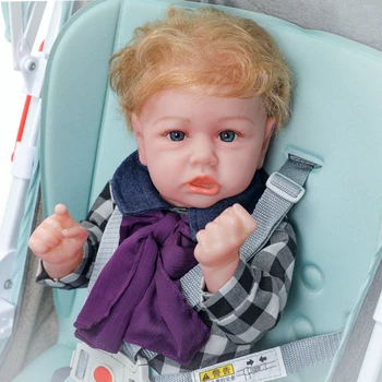 

New 22Inch Reborn Baby Doll Boy Full Body Silicone Newborn Babies Doll Handmade Lifelike Bonecas Dolls Toy For Kids Xmas Gift