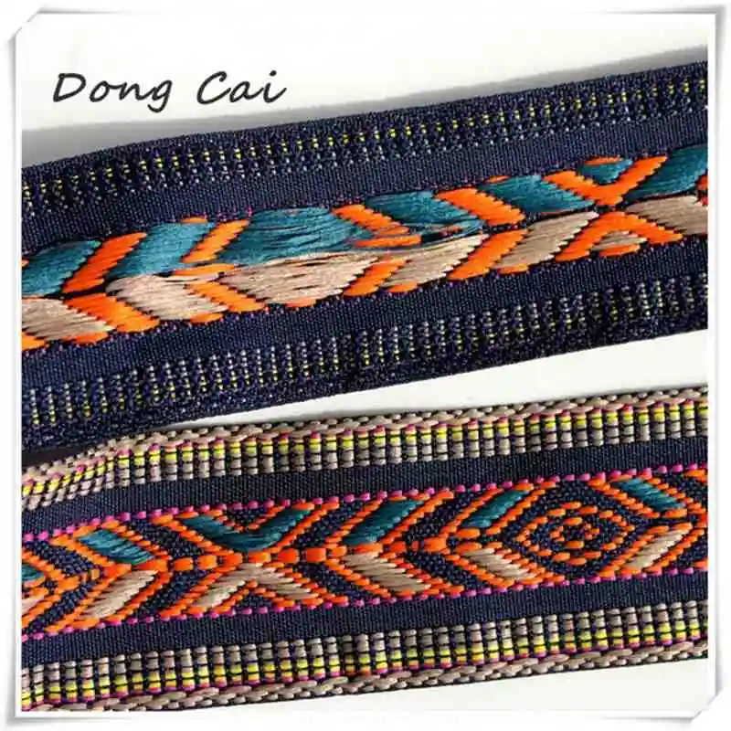 12 Yards 3cm wide Vintage Ethnic Embroidery Lace Ribbon Boho Lace Trim DIY Clothes Bag Accessories Embroidered Fabric lace