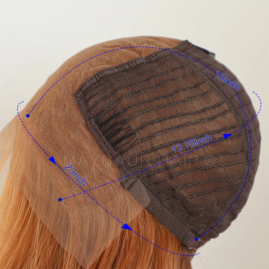 Maycaur 13x6 Copper Brown Color Long Wavy Lace Front Wigs Loose Wave Glueless Synthetic Lace Front Wigs for Black Women Heat Resistant Fiber Hair 24 Inch (5)