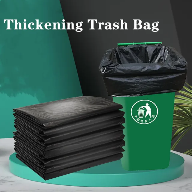 Trash Bag Big Capacity Heavy Duty Extra Large Commercial Trash Bag Garbage  Yard Black Hotel Market Trash Bags Kitchen Waste Bag - AliExpress