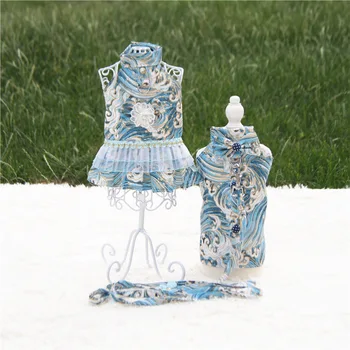 

Luxury Dog Cat Harness Pet Leash Vest Dress Designer Fashion Adjustable Small Medium Dog Puppy Japanese Style Printing Harness