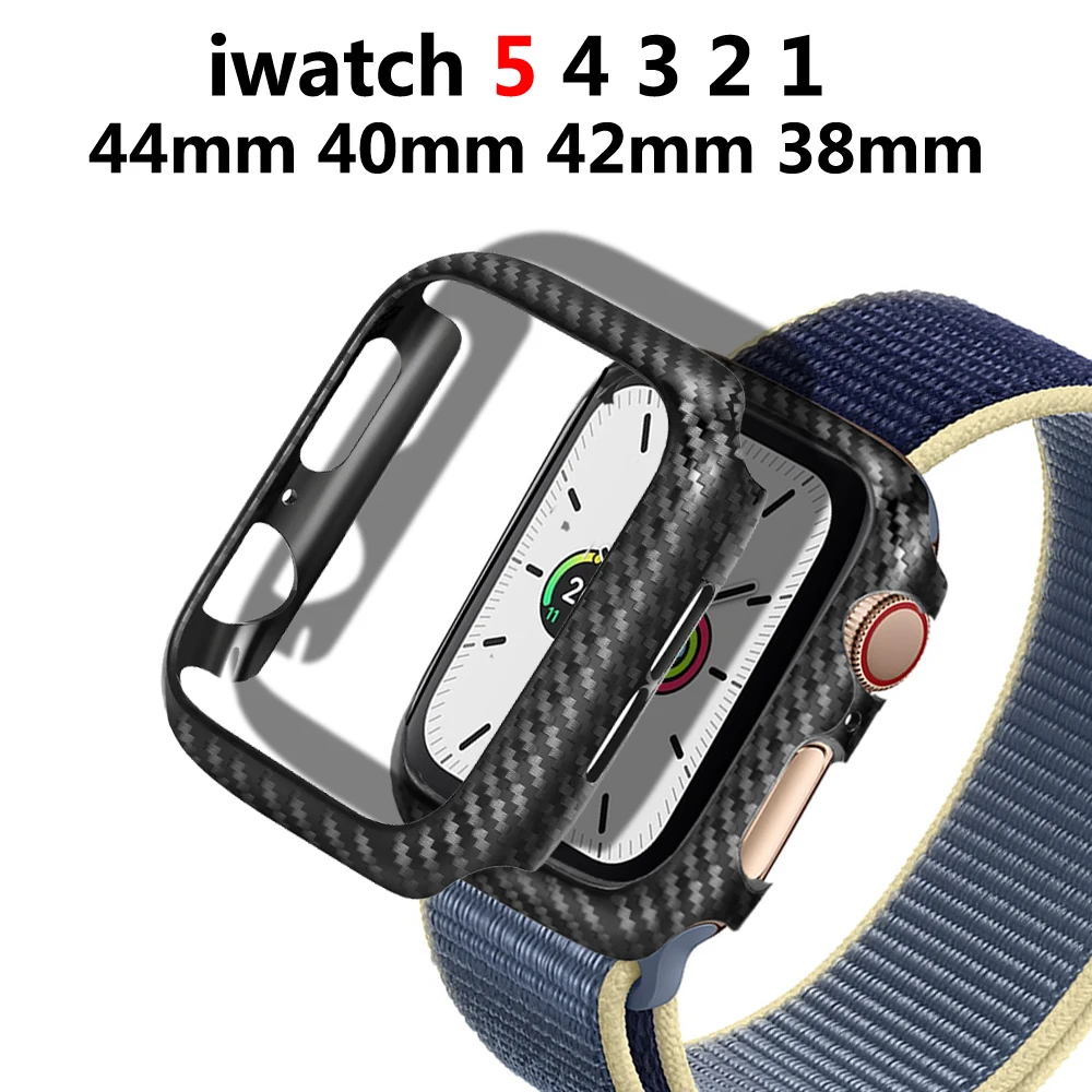 

Screen Protective case For Apple Watch 4 5 3 iwatch 44/42mm 40/38mm Frame Carbon Protective Case covers Bumper watch Accessories