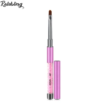 

Nail Art Acrylic Brush UV Gel Nail Brush Pen Round Head With Cap Drawing Painting Crystal Gel Pen Manicure Tool Acrylic Brush
